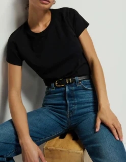 Boxy-Cut T-Shirt Goldie mit Rundhalsausschnitt