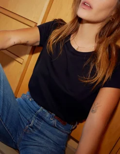 Boxy-Cut T-Shirt Goldie mit Rundhalsausschnitt