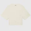 Boxy-Cut T-Shirt mit Label-Stickerei