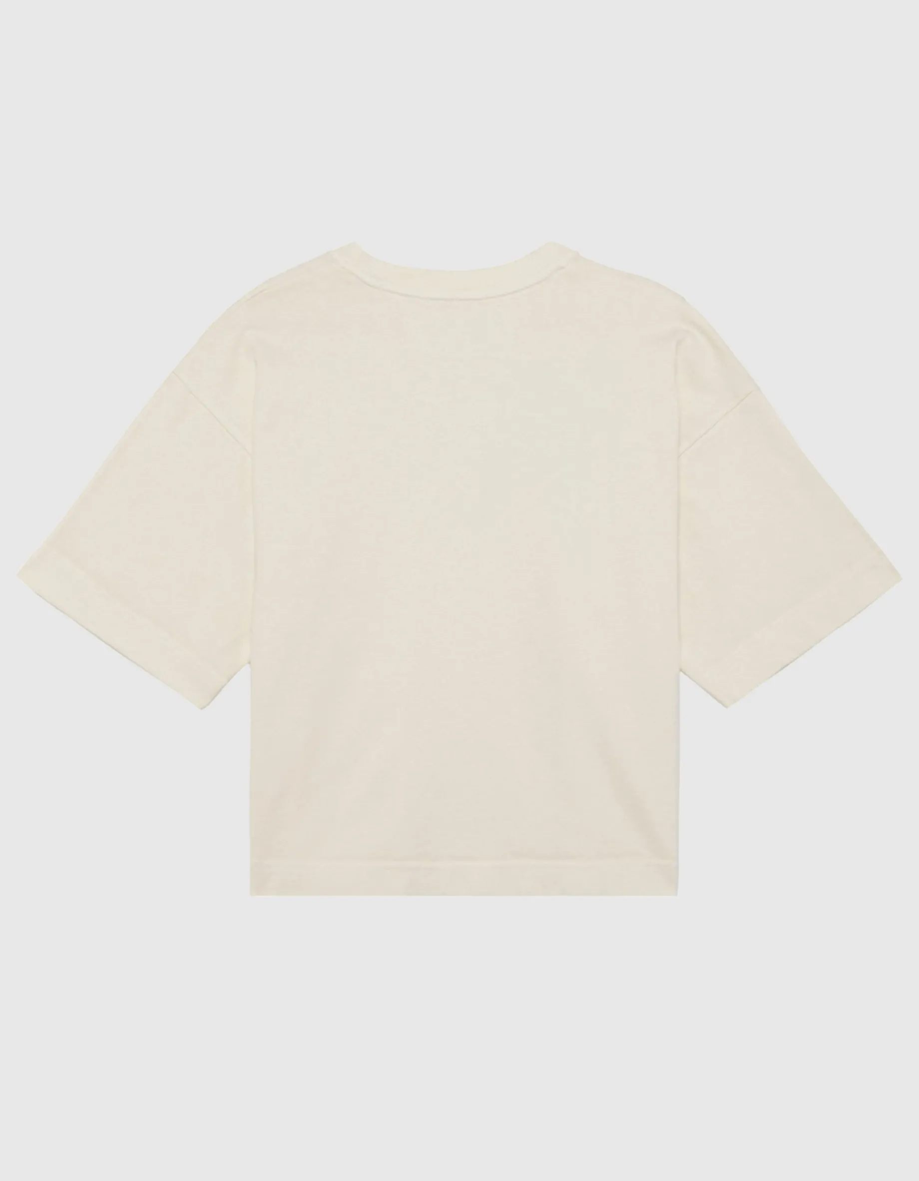 Boxy-Cut T-Shirt mit Label-Stickerei