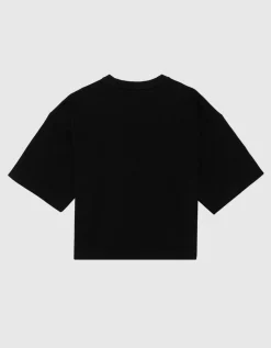 Boxy-Cut T-Shirt mit Label-Stickerei