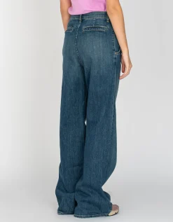 Bundfalten-Wide-Leg Jeans Flora
