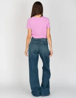 Bundfalten-Wide-Leg Jeans Flora