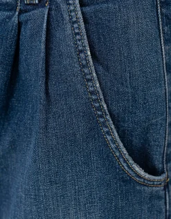 Bundfalten-Wide-Leg Jeans Flora