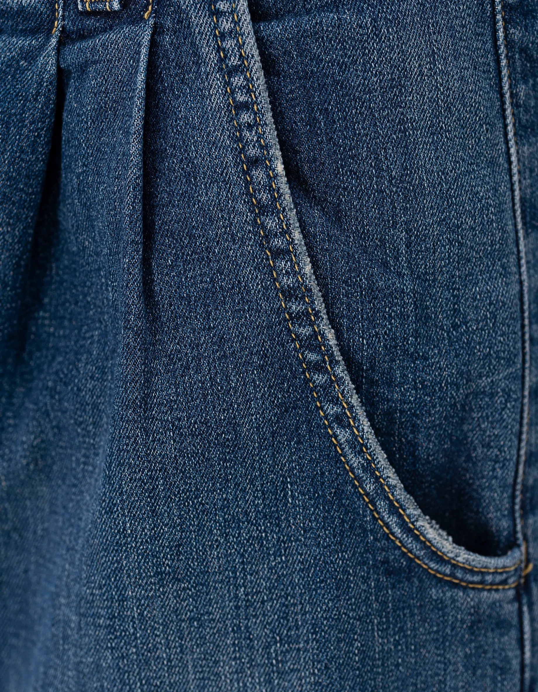 Bundfalten-Wide-Leg Jeans Flora