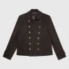 Caban-Wolljacke Ornella mit goldfarbenen Knöpfen