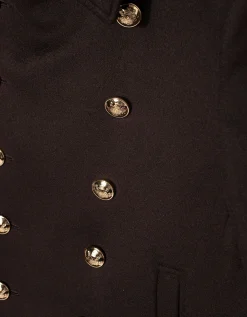 Caban-Wolljacke Ornella mit goldfarbenen Knöpfen