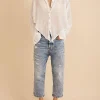 Crop-Bluse mit Binde-Detail