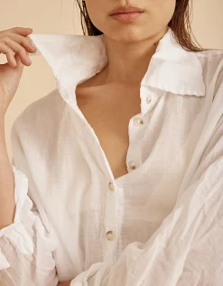 Crop-Bluse mit Binde-Detail