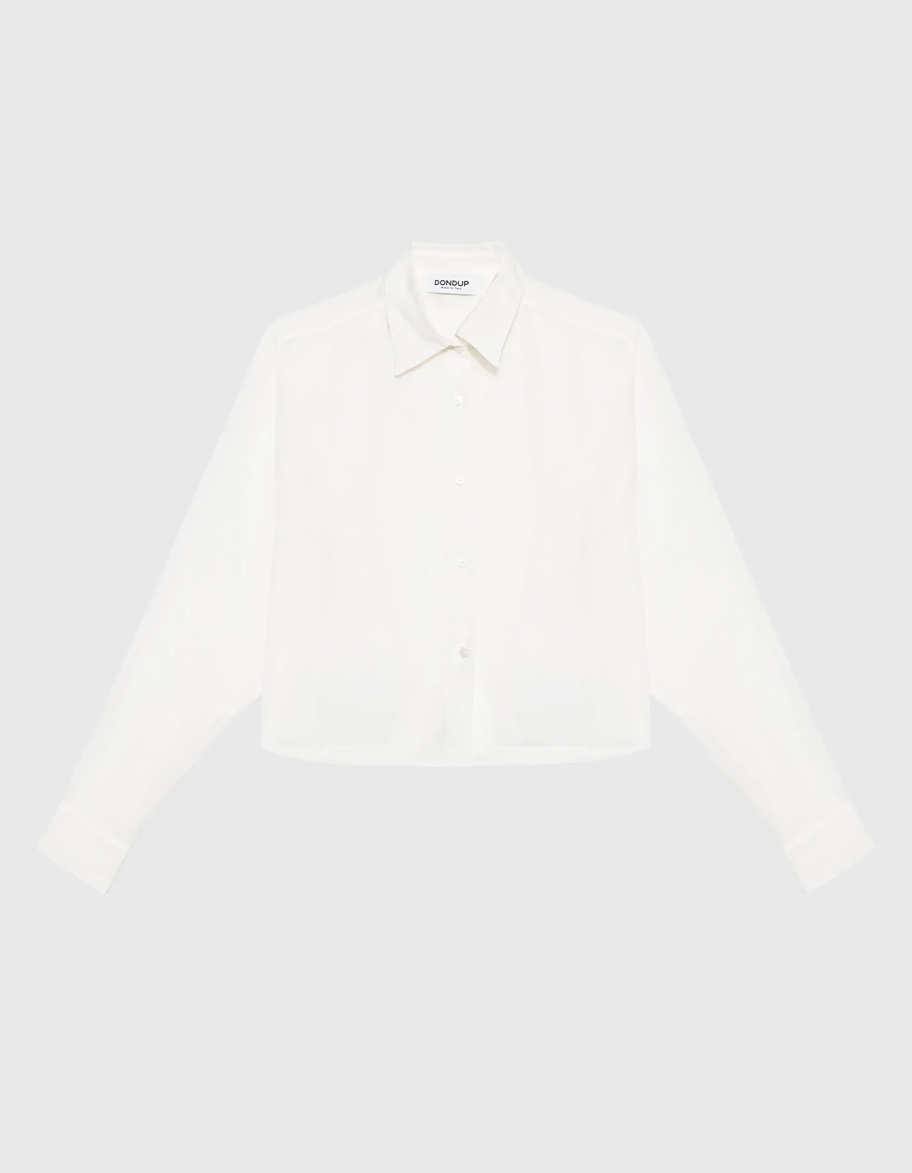 Cropped Bluse mit Seidenanteil