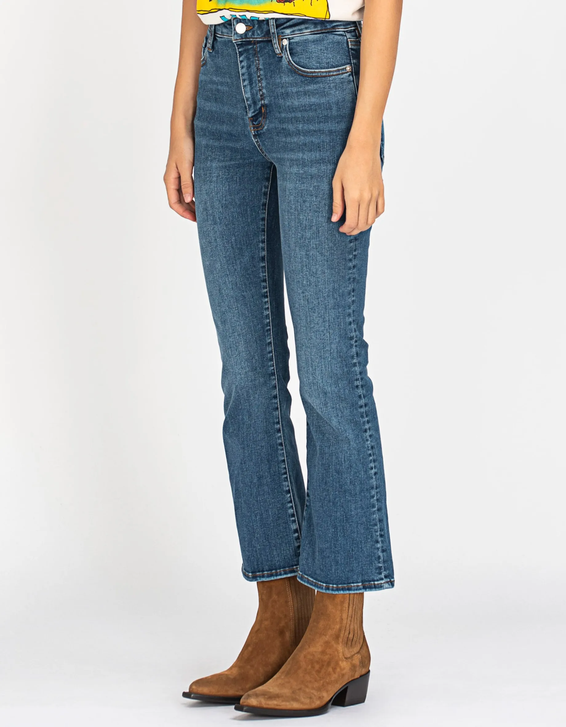 Cropped Bootcut Jeans