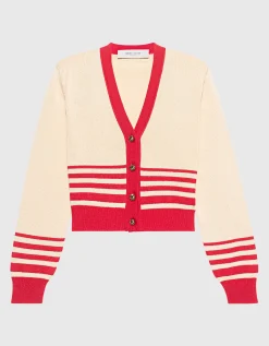 Cropped Cardigan Nico mit Schulterpolstern