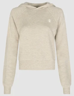 Cropped Hoodie mit Logo-Stickerei