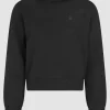 Cropped Hoodie mit Logo-Stickerei