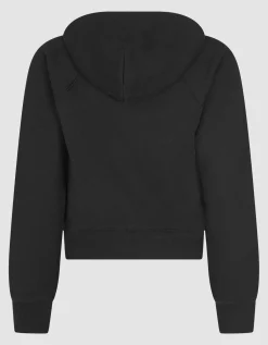 Cropped Hoodie mit Logo-Stickerei