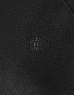 Cropped Hoodie mit Logo-Stickerei