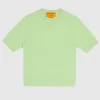 Cropped Kaschmir Strick T-Shirt