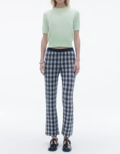 Cropped Kaschmir Strick T-Shirt