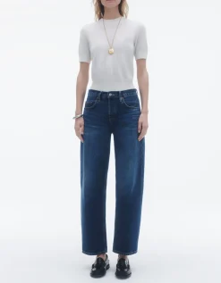 Cropped Kaschmir Strick T-Shirt
