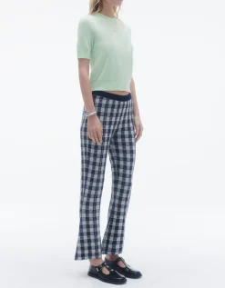 Cropped Kaschmir Strick T-Shirt
