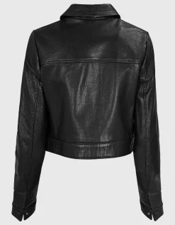 Cropped Lammlederjacke