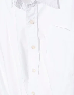 Cropped Oversize-Bluse mit Raffung