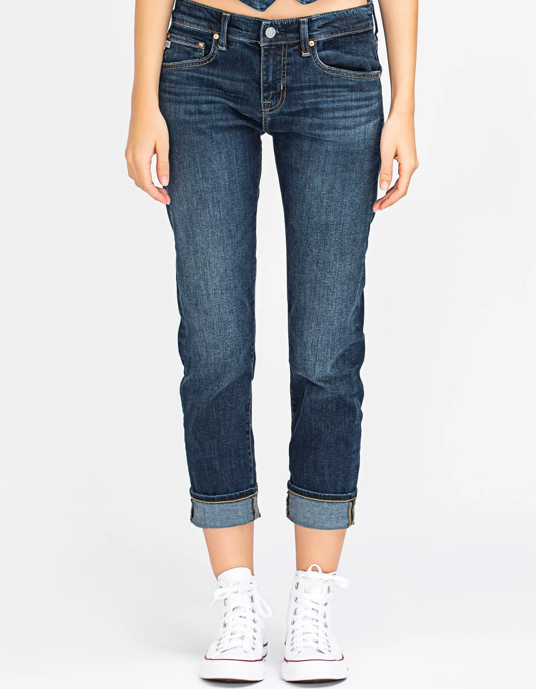 Cropped Slouchy Slim Jeans