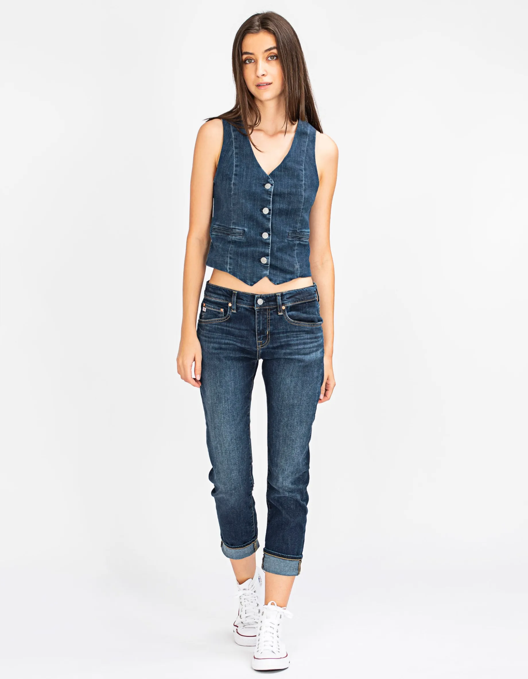 Cropped Slouchy Slim Jeans