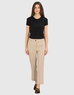 Cropped T-Shirt mit Rundhalsausschnitt