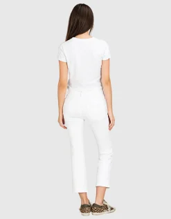 Cropped T-Shirt mit Rundhalsausschnitt