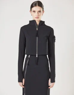 Cropped Zipper-Jacke