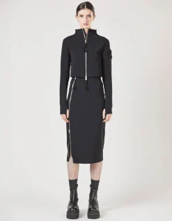 Cropped Zipper-Jacke