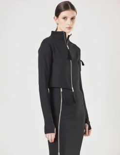 Cropped Zipper-Jacke
