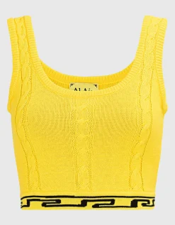 Cropped Zopfstrick-Top