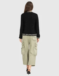 Cropped-Wide-Leg Cargo-Jeans