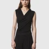 Crop-Top in Wickel-Optik mit Kapuze