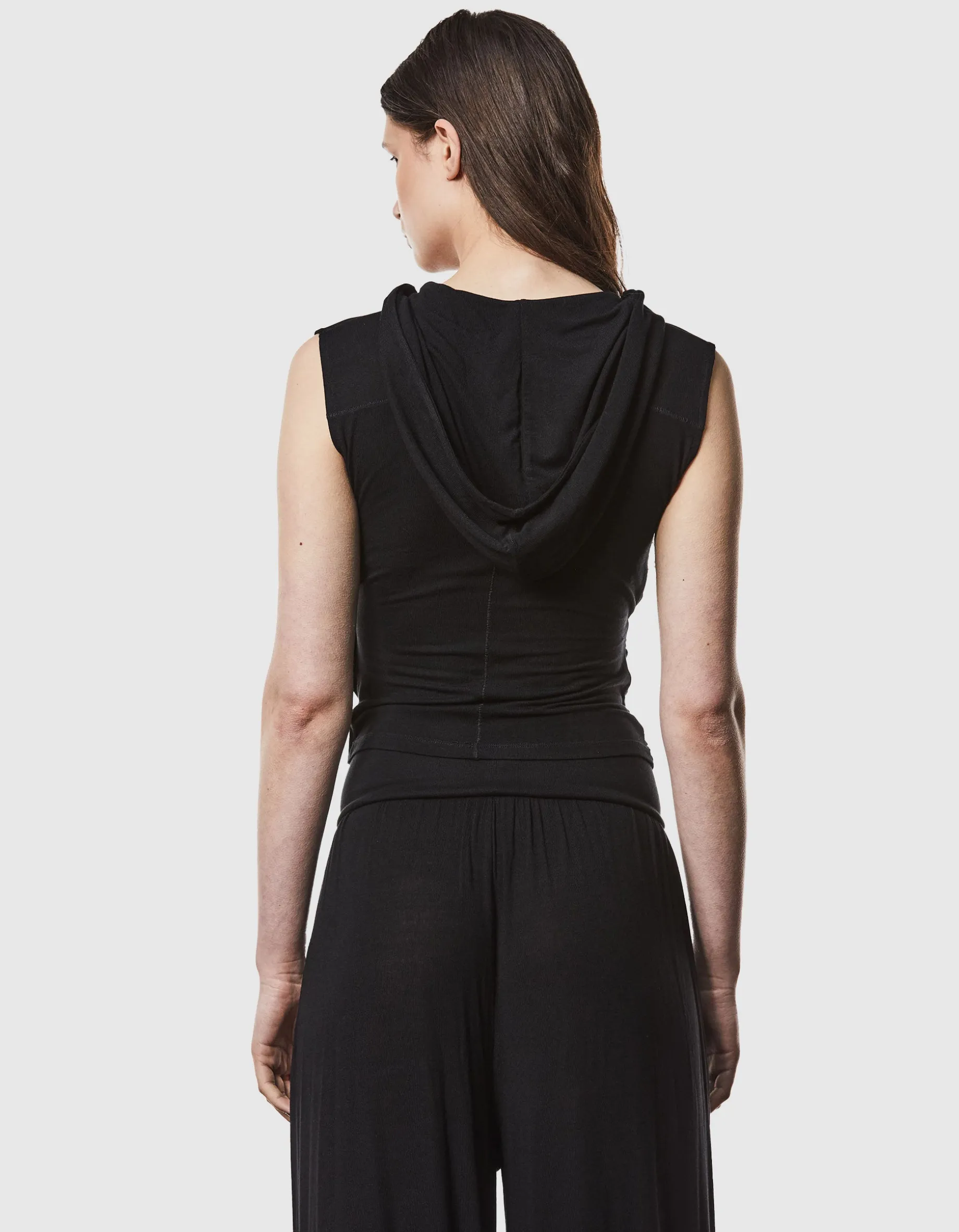 Crop-Top in Wickel-Optik mit Kapuze
