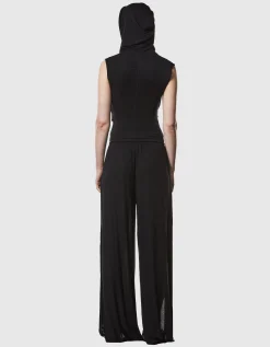 Crop-Top in Wickel-Optik mit Kapuze