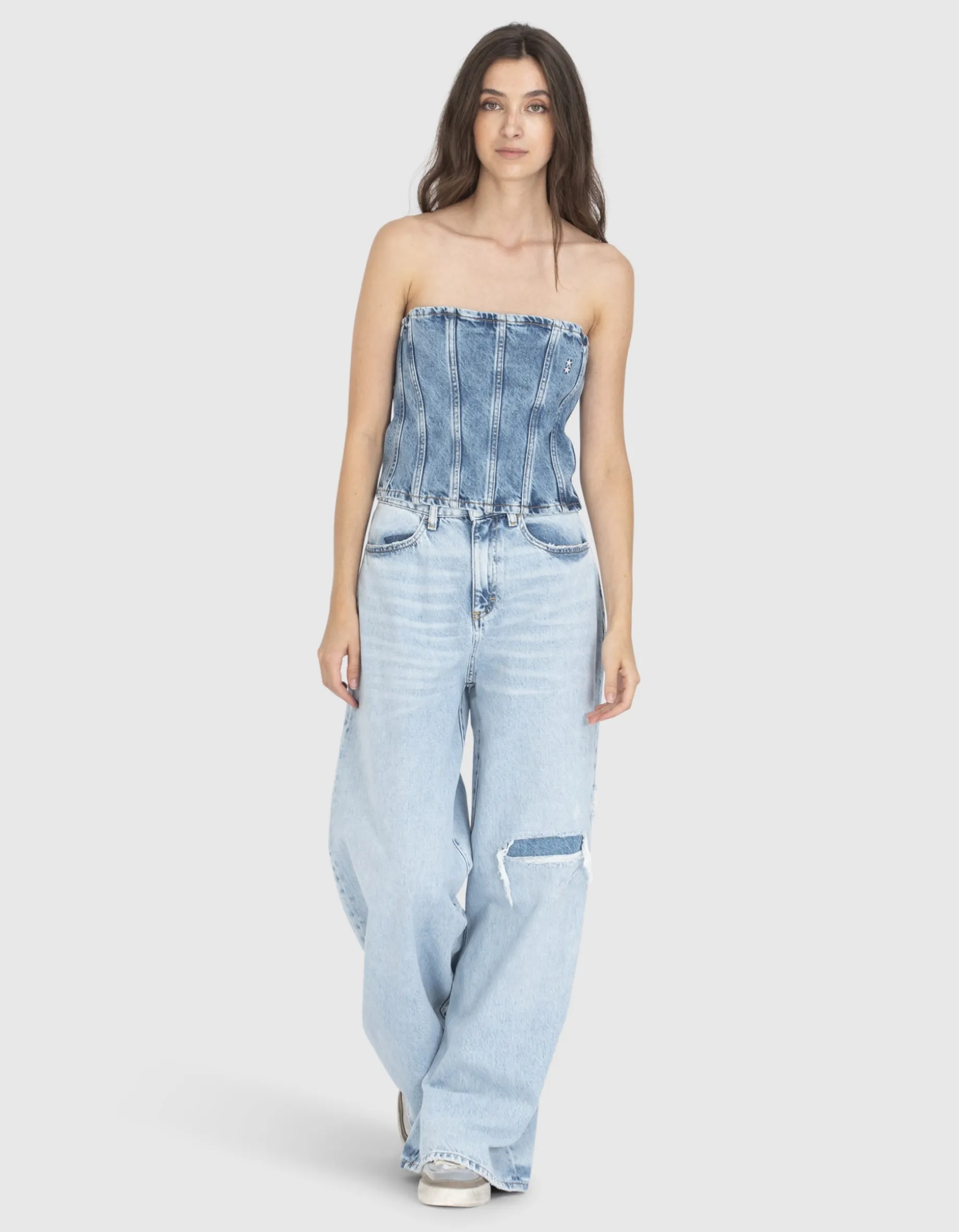 Denim-Korsage Dolly