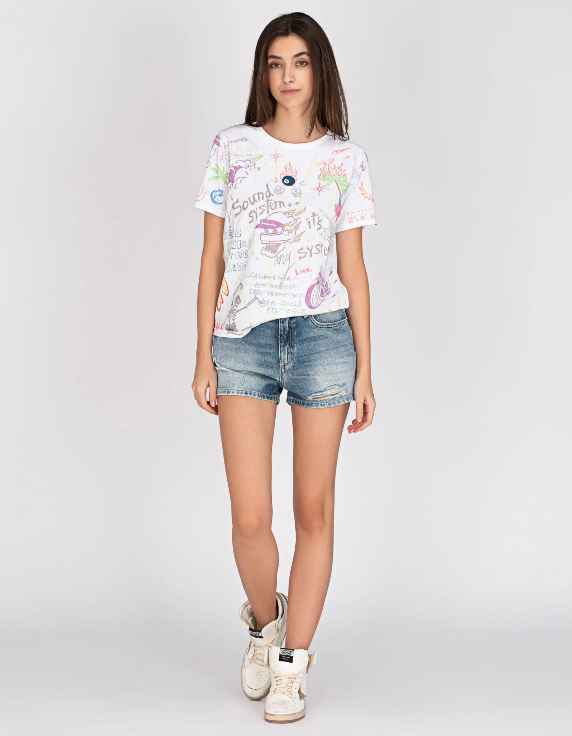 Destroyed Jeans-Shorts