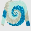 Destroyed Look Kaschmir-Pullover mit Batik-Muster