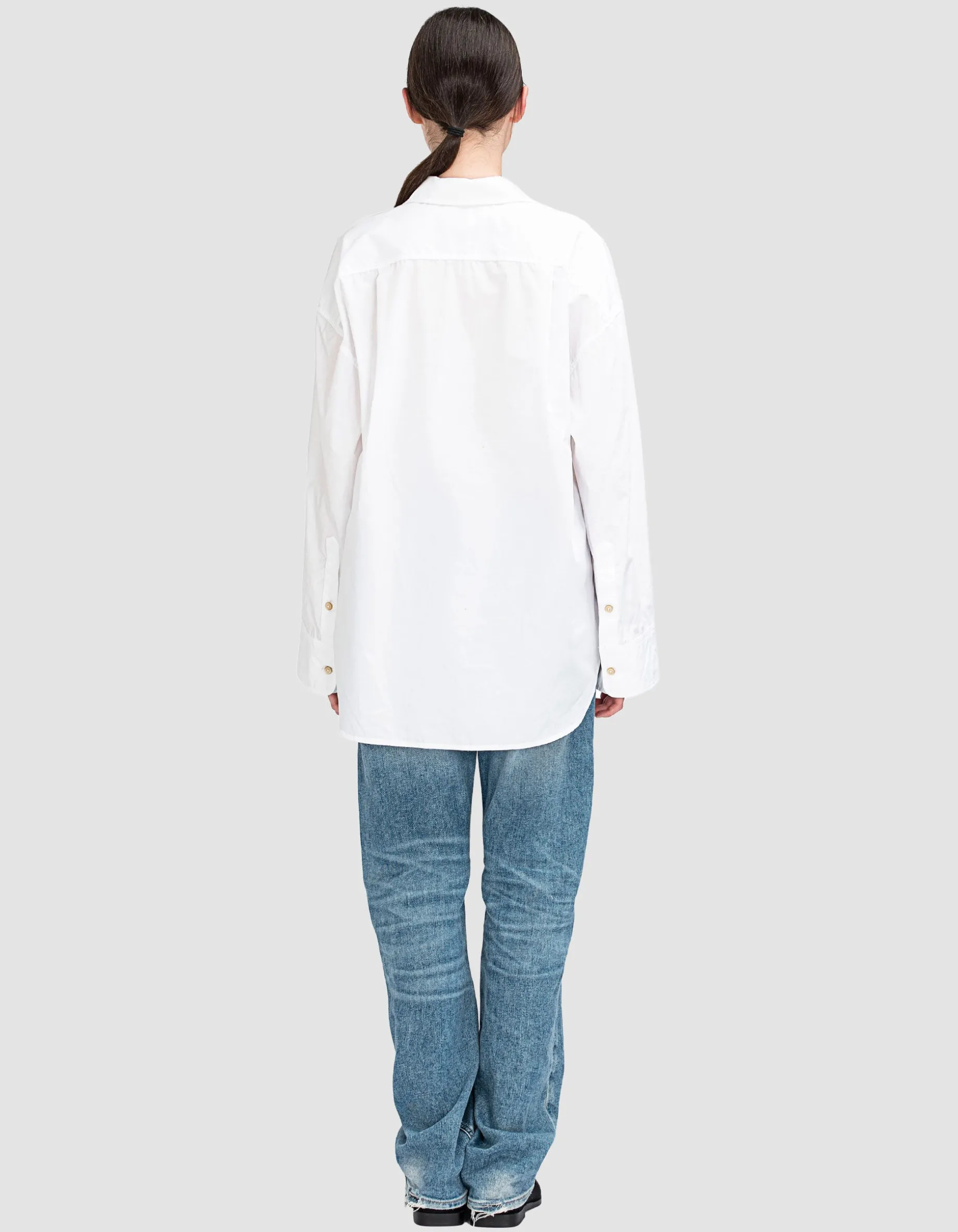 Destroyed Straight-Leg Jeans