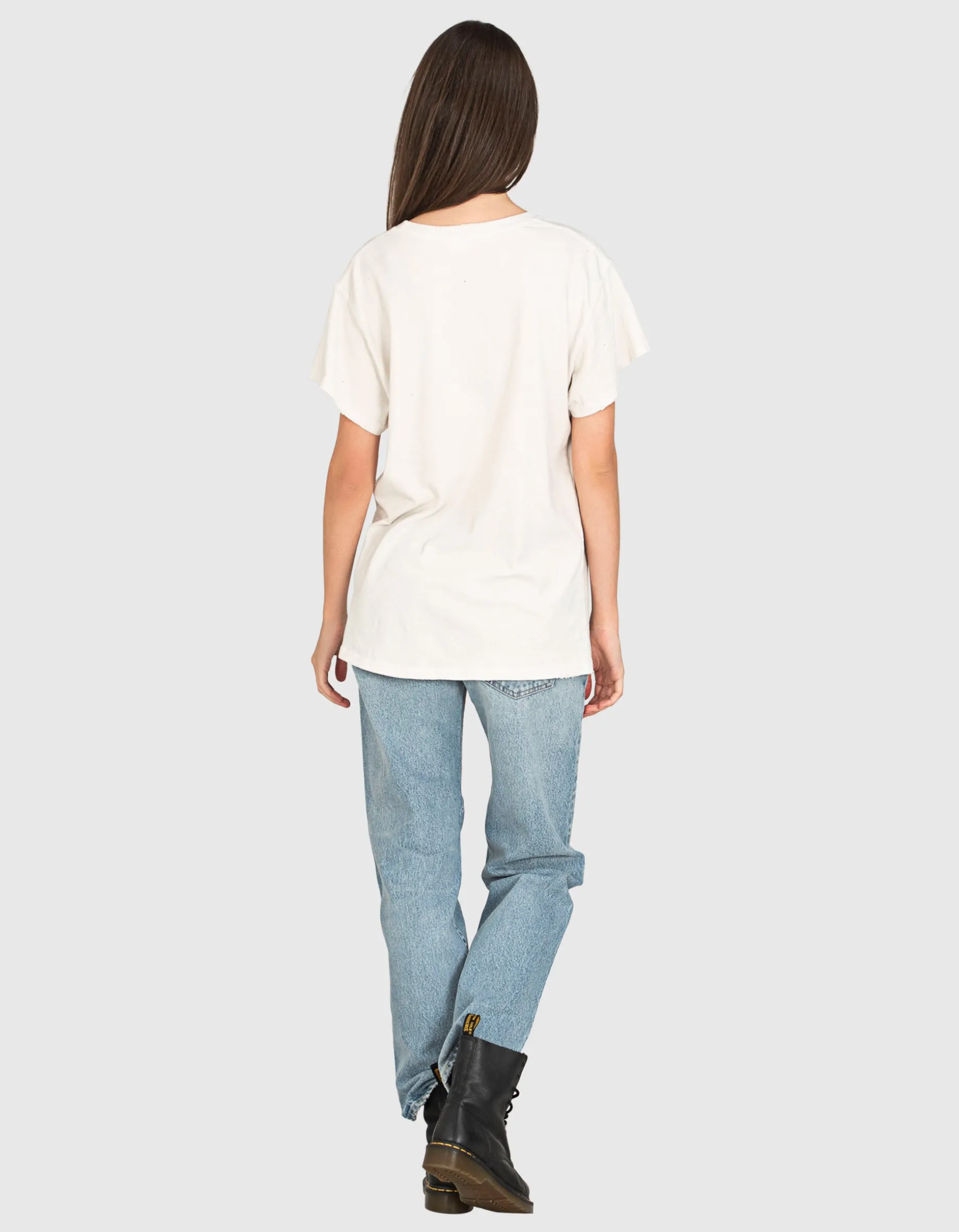 Destroyed Straight-Leg Jeans