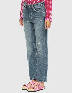 Destroyed Straight-Leg-Jeans