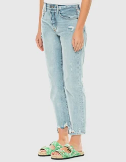 Destroyed Straight-Leg-Jeans