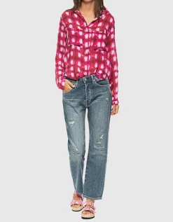Destroyed Straight-Leg-Jeans