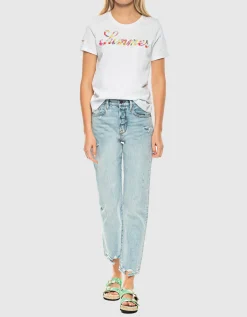 Destroyed Straight-Leg-Jeans