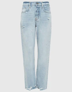 Destroyed Straight-Leg-Jeans