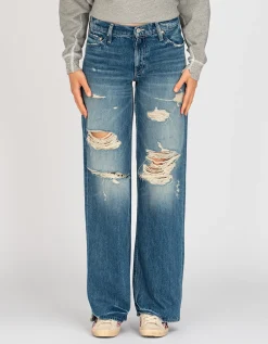 Destroyed Wide-Leg Jeans