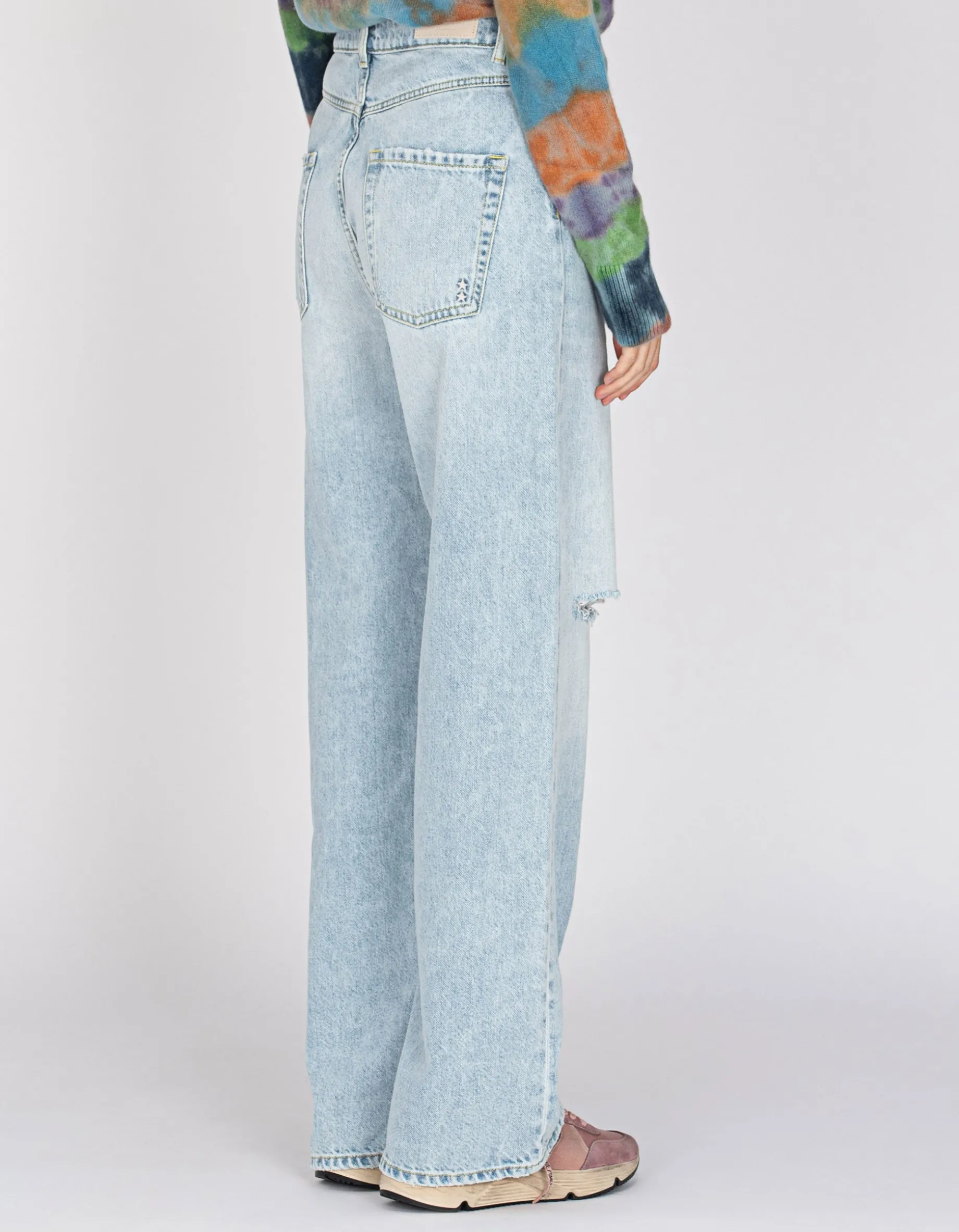 Destroyed Wide-Leg-Jeans Poppy